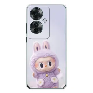 Чехол с принтом Лабубу для OPPO Reno 11F (Фиолетовый Лабубу)