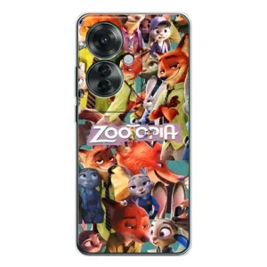 Силіконовий чохол з принтом Зоотрополіс для OPPO Reno 11F (Колаж героїв)