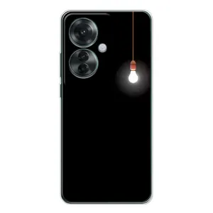 Чохол з картинками на чорному фоні для OPPO Reno 11F (Лампочка)