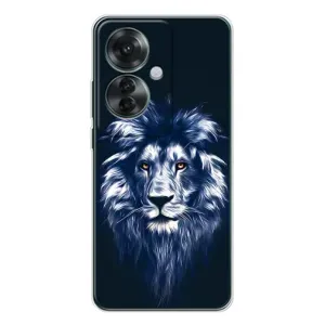 Чохол з картинкою на OPPO Reno 11F (Лев – синій)