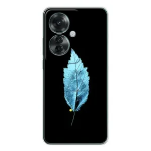 Чохол з картинками на чорному фоні для OPPO Reno 11F (Листя)