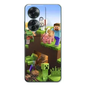 Чохли для OPPO Reno 11F (Персонажі МайнКрафт) (Майн-крафт)