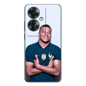 Чехол (TPU) с Футболистом на OPPO Reno 11F (Мбаппешичка)
