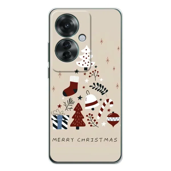 Чехол с рисунком «Merry Christmas» для OPPO Reno 11F