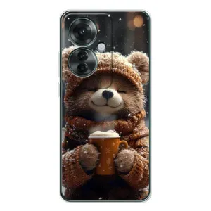 Друкований чохол 'Звірята з кавою' для OPPO Reno 11F (Ведмедик з кавою)