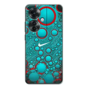 Силіконовый Чохол на OPPO Reno 11F з картинкою НАЙК (Найк зелений)