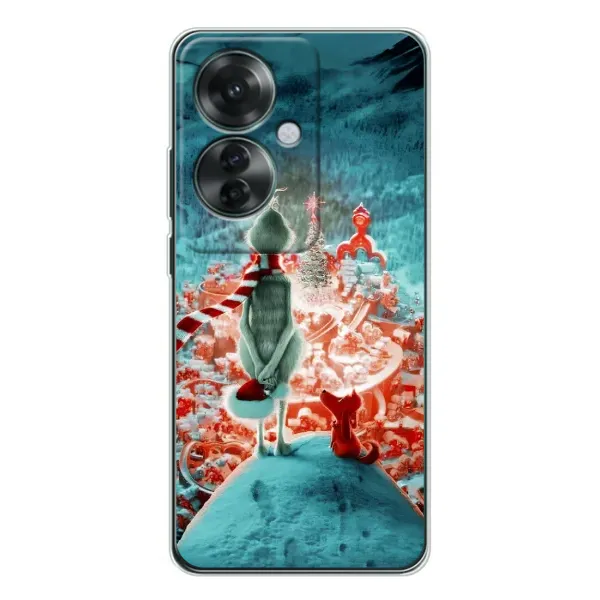 Чехол с рисунком «Новогодний Гринч» для OPPO Reno 11F