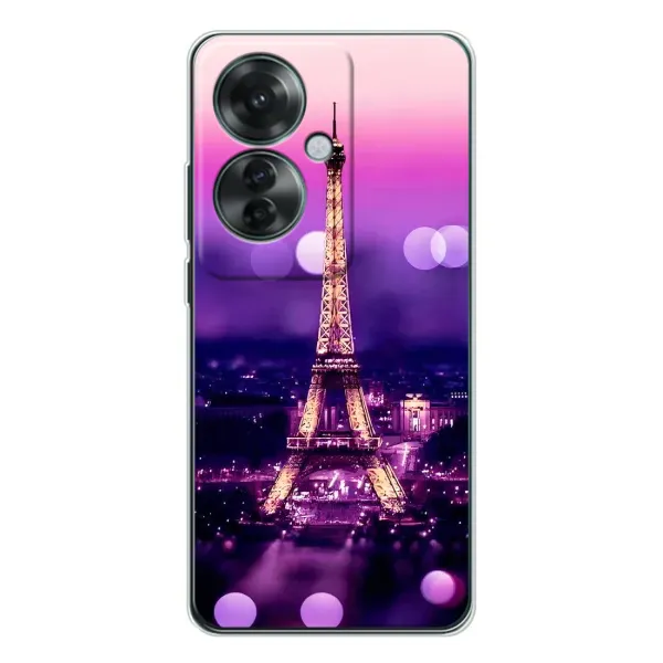 Чехол с рисунком «Париж башня» для OPPO Reno 11F