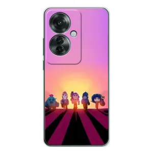 Силіконовый Чохол на OPPO Reno 11F з картинкою Brawl Stars (Персонажі на заході сонця)