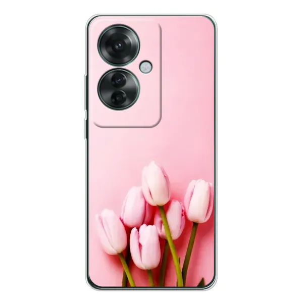 Чехол с рисунком «Розовые тюльпаны» для OPPO Reno 11F Чехол с рисунком «Розовые тюльпаны» для OPPO Reno 11F