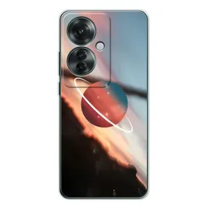 Чехол (ТПУ) с планетами на OPPO Reno 11F (Сатурн)