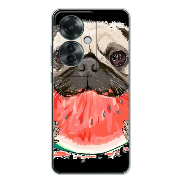 Чехол с рисунком «Смешной Мопс» для OPPO Reno 11F Чехол с рисунком «Смешной Мопс» для OPPO Reno 11F