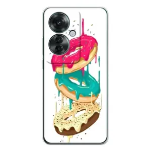 Чехол с изображением вкусной еды для OPPO Reno 11F (Сочные пончики)