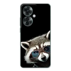 Силіконовий Чохол з Энотами на OPPO Reno 11F (Стильний Єнот)