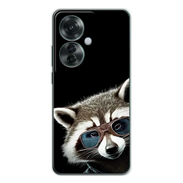 Чехол с рисунком «Стильный Енот» для OPPO Reno 11F Чехол с рисунком «Стильный Енот» для OPPO Reno 11F