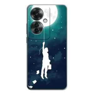 Чехол (ТПУ) с планетами на OPPO Reno 11F (To The moon)