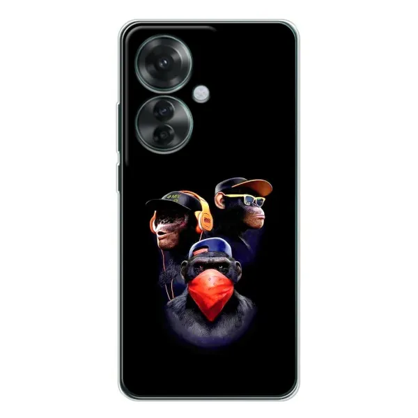 Чехол с рисунком «Три обезьяны» для OPPO Reno 11F Чехол с рисунком «Три обезьяны» для OPPO Reno 11F