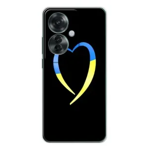 Силиконовый Чехол на OPPO Reno 11F (Я-Украина) (Украинское сердце)
