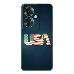 Чехол Флаг USA для OPPO Reno 11F (USA)