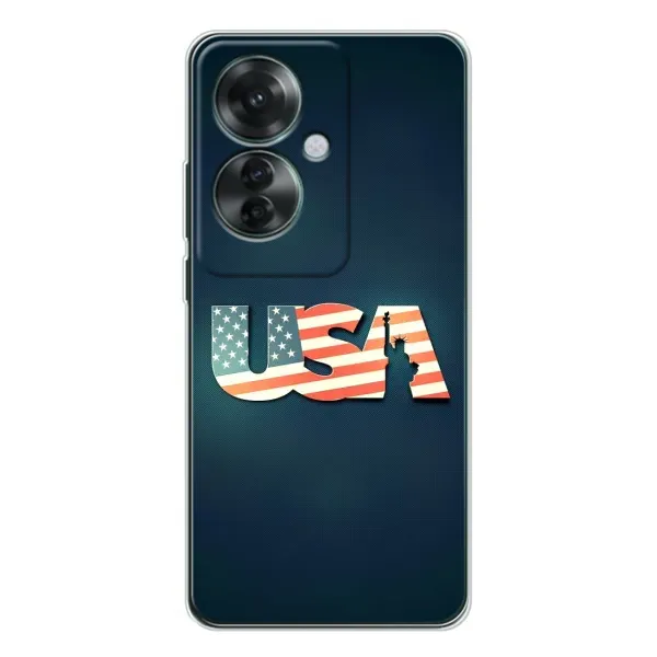 Чехол с рисунком «USA» для OPPO Reno 11F Чехол с рисунком «USA» для OPPO Reno 11F