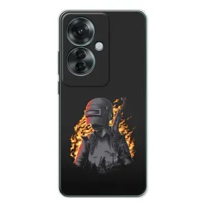 Чохол з картинкою "Герой Pubg" на OPPO Reno 11F (В полум'ї)