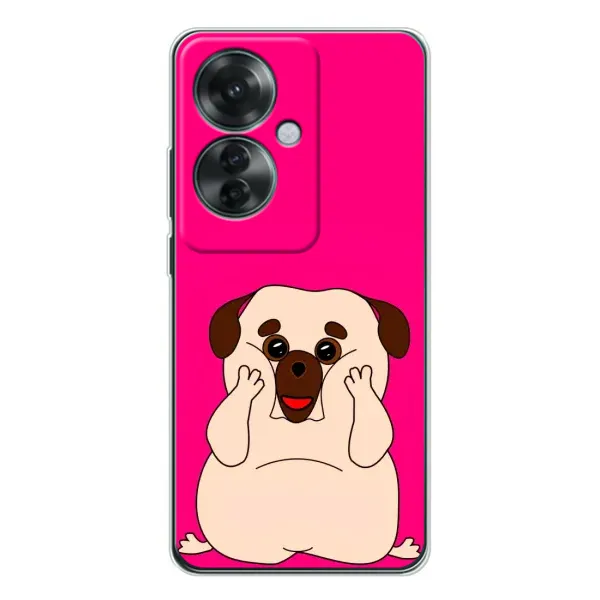 Чехол с рисунком «Веселый Мопсик» для OPPO Reno 11F Чехол с рисунком «Веселый Мопсик» для OPPO Reno 11F