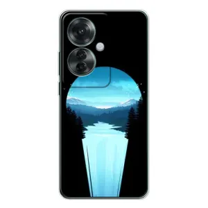 Летний Чехол на OPPO Reno 11F (Синий Водопад)