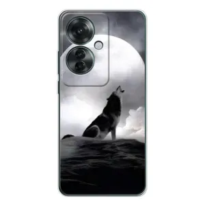 Чохол з Вовком на OPPO Reno 11F (Вовк і місяць)