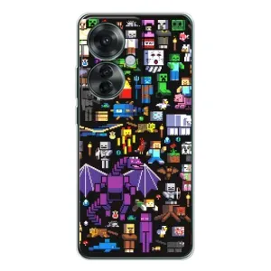 Чохол майнкрафт для OPPO Reno 11F (Усі персонажі)