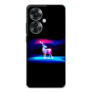 Силіконовий бампер з картинкою звірів для OPPO Reno 11F (Яскравий олень)