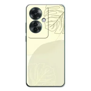 Чохол квітковий дизайн для OPPO Reno 11F (Зелений фон)