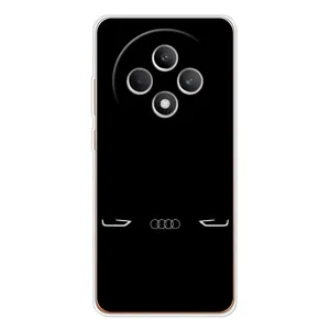 Силиконовый бампер с картинкой машины на OPPO Reno 12 F (Силует Audi)