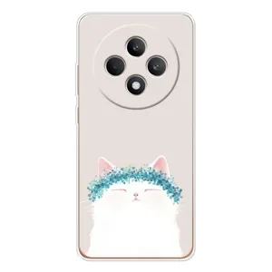 Чехол на тематику: Коты для OPPO Reno 12 F (Белый котик)