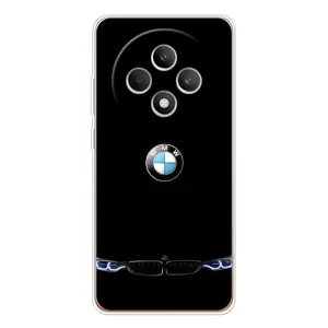 Силиконовый бампер с картинкой машины на OPPO Reno 12 F (Черный BMW)