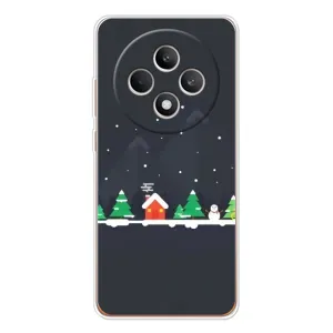 Силиконовый бампер на рождество для OPPO Reno 12 F (Город зимний)