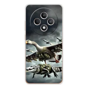 Чехол с мемами тралалело тралала для OPPO Reno 12 F (Гусини и крокодило)