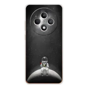 Силиконовый Чехол с принтом "Космонавты" на OPPO Reno 12 F (Космонавт романтик)