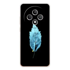 Чехол с картинками на черном фоне для OPPO Reno 12 F (Листочек)