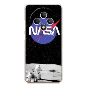 Силиконовый бампер с принтом "Наса" на OPPO Reno 12 F (Nasa на луне)