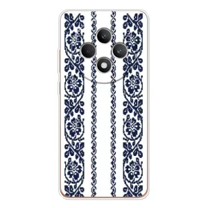 Силиконовый Чехол на OPPO Reno 12 F с картинкой Вышиванки (Синяя вышиванка)
