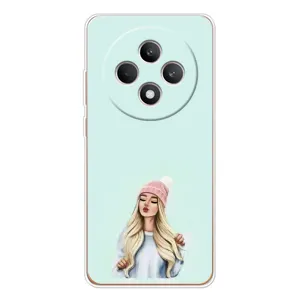 Силіконовый Чохол на OPPO Reno 12 F з картинкой Модных девушек (В шапці)