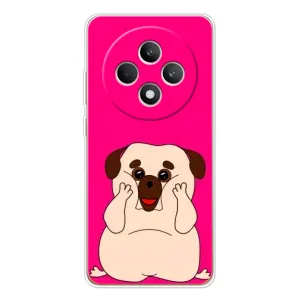 Чехол (ТПУ) Милые собачки для OPPO Reno 12 F (Веселый Мопсик)