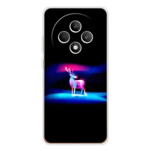 Силиконовый бампер с картинкой животных для OPPO Reno 12 F (Яркий олень)