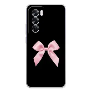 Чехол банты для OPPO Reno 12 Pro (Бант на черном)