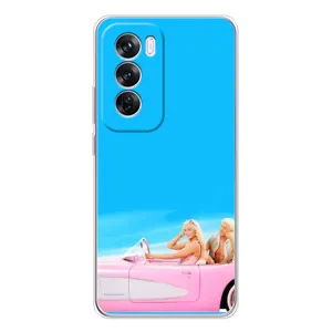 Силиконовый Чехол Барби Фильм на OPPO Reno 12 Pro (Барби и Кен)
