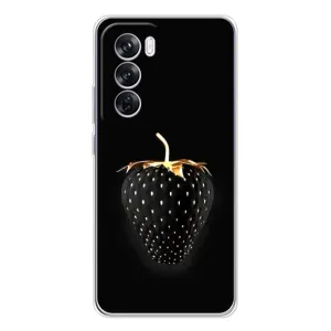 Чехол с изображением вкусной еды для OPPO Reno 12 Pro (Чёрная клубника)
