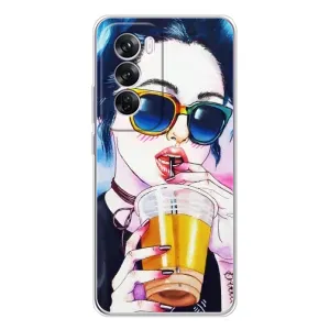 Чохол з картинкою Модні Дівчата OPPO Reno 12 Pro (Дівчина з коктейлем)