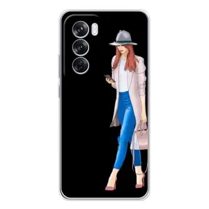 Чохол з картинкою Модні Дівчата OPPO Reno 12 Pro (Дівчина з телефоном)