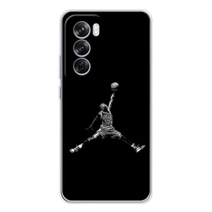 Силиконовый Чехол Nike Air Jordan на Оппо Рено 12 Про (Джордан)