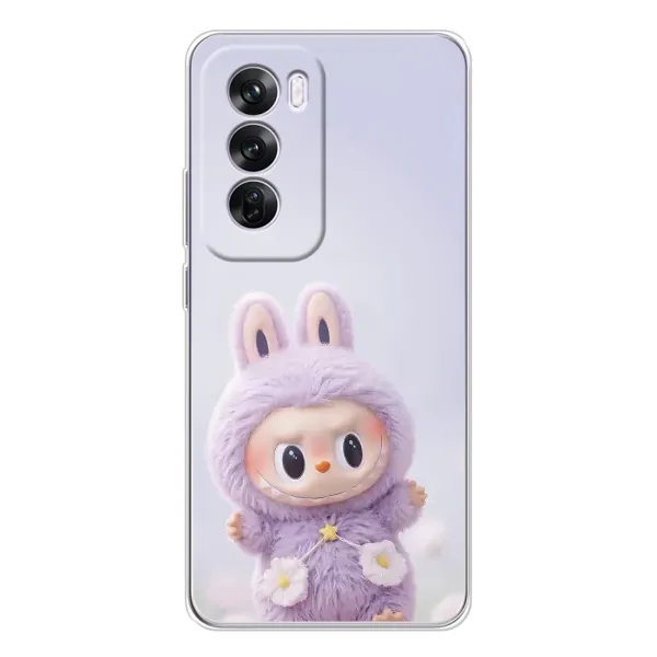 Чехол с рисунком «Фиолетовый Лабубу» для OPPO Reno 12 Pro Чехол с рисунком «Фиолетовый Лабубу» для OPPO Reno 12 Pro
